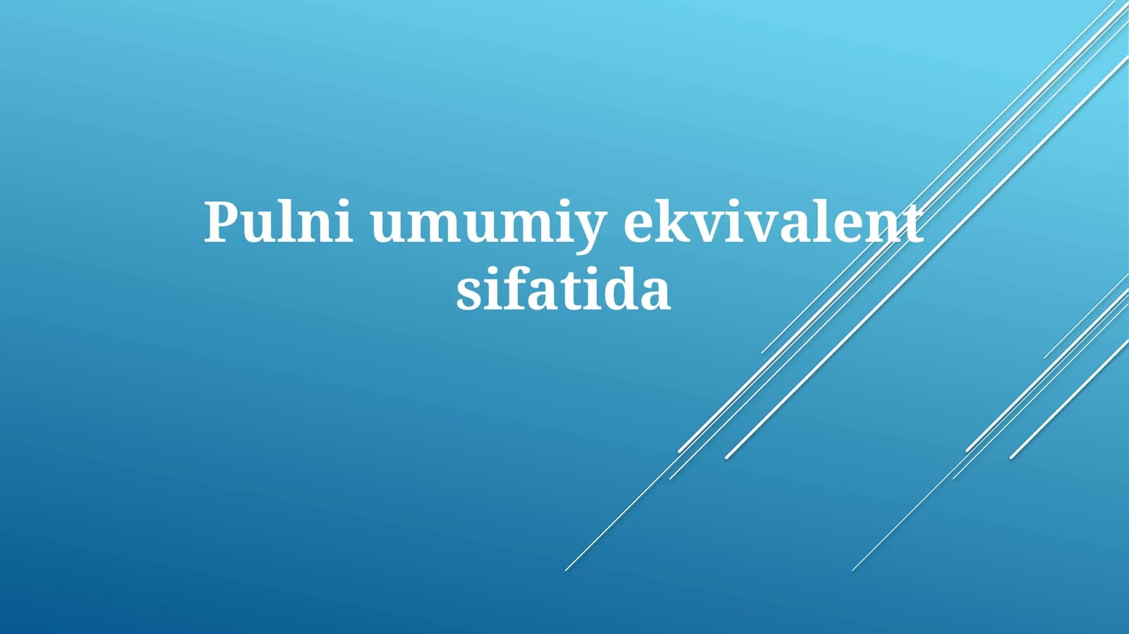Pulniumumiyekvivalentsifatida
