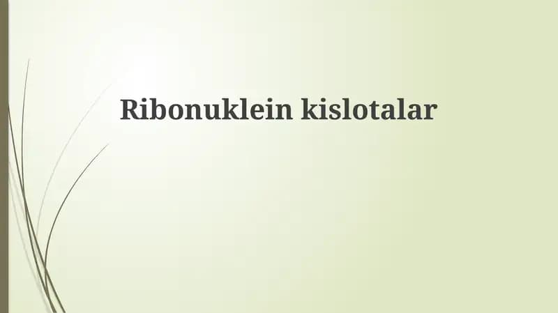 Ribonukleinkislotalar