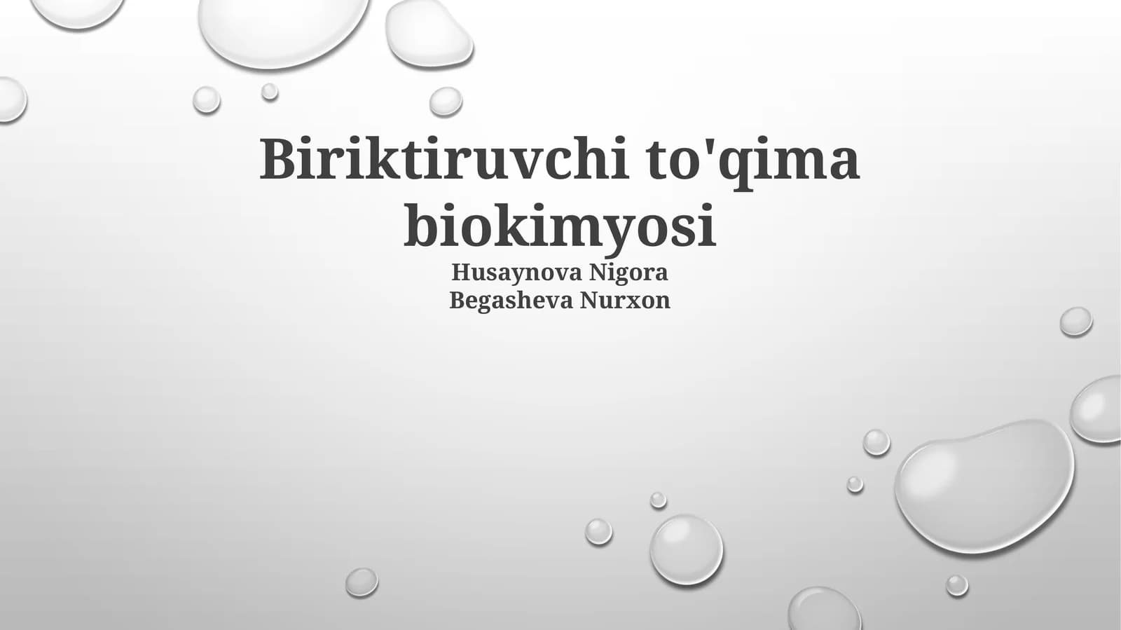 Biriktiruvchi to'qima biokimyosi