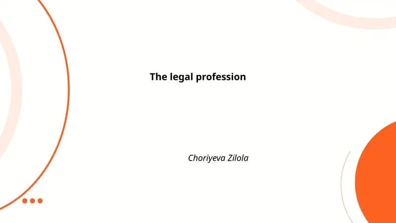 The Legal Profession