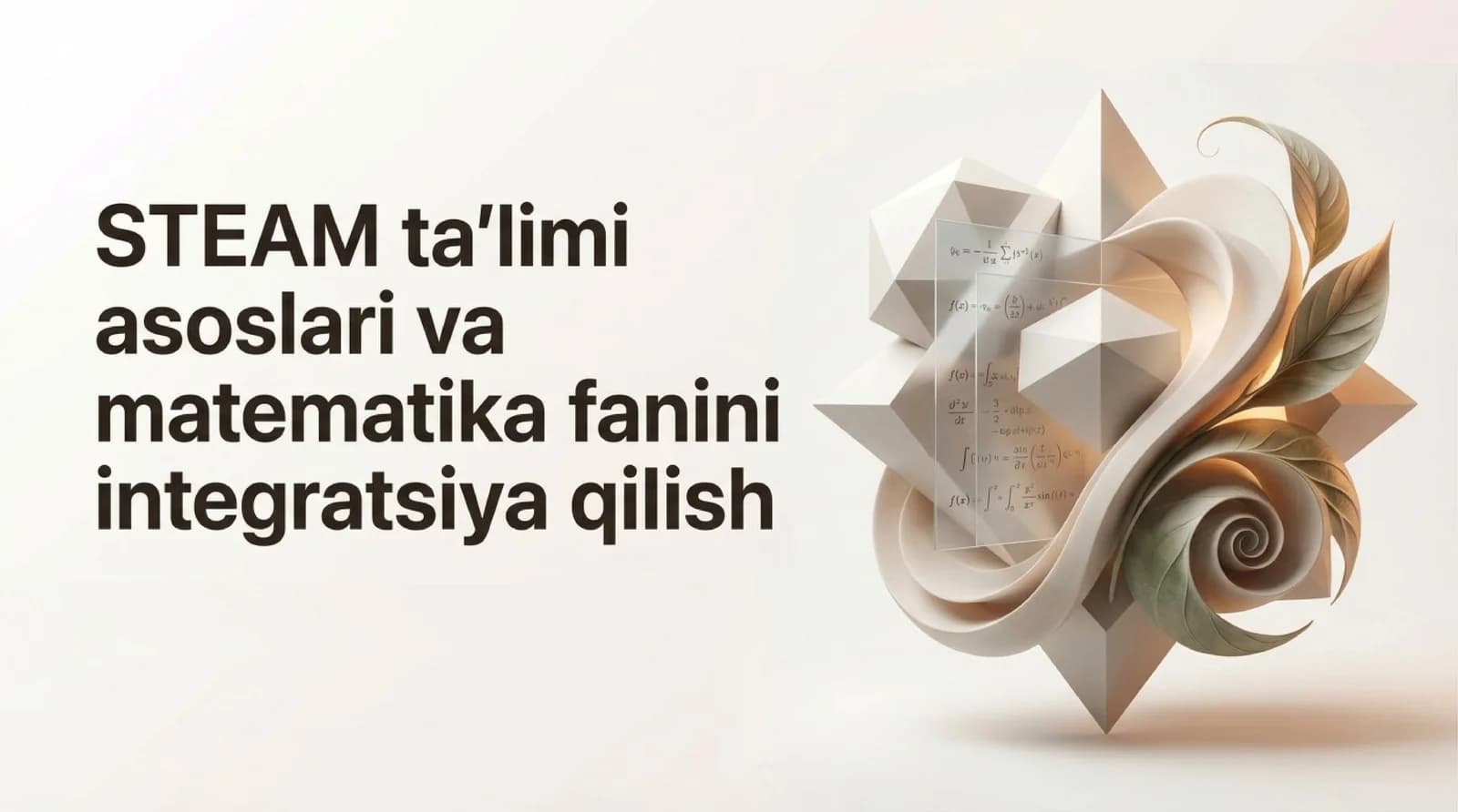 STEAM ta'limi asoslari va matematika fanini integratsiya