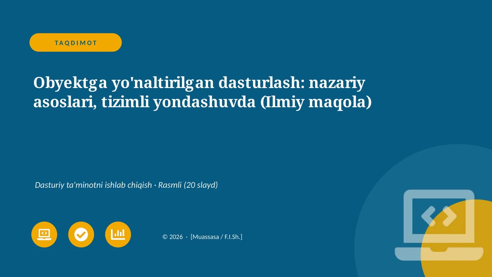 Obyektga yo'naltirilgan dasturlash: nazariy asoslari, tizimli yondashuvda