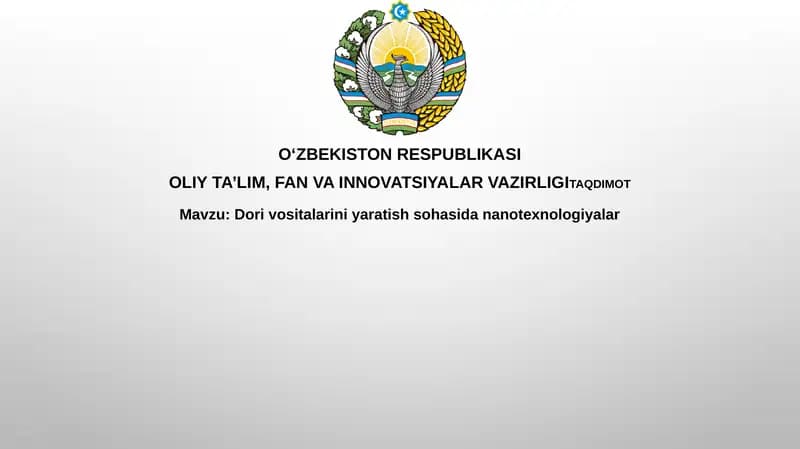 Nanotexnologiya asoslari