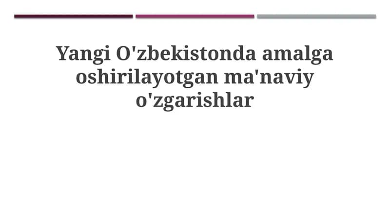 Ma'naviy merosni tiklash va rivojlantirish