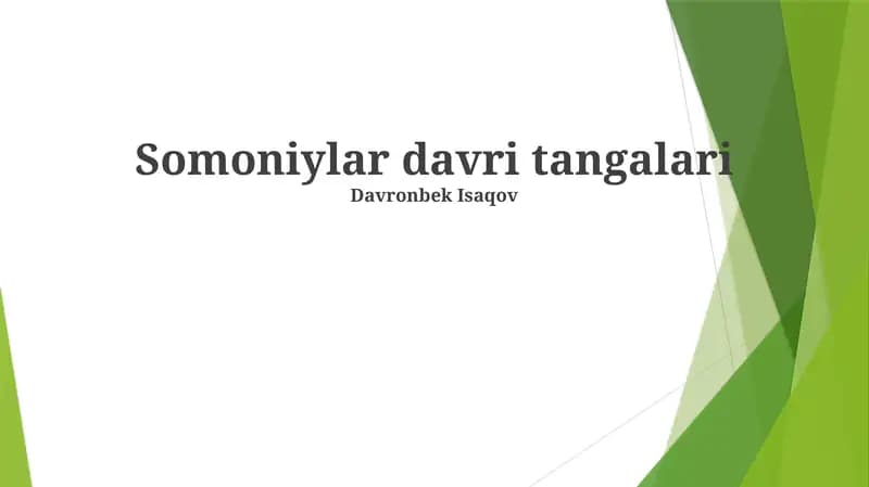 Somoniylar davri tangalari