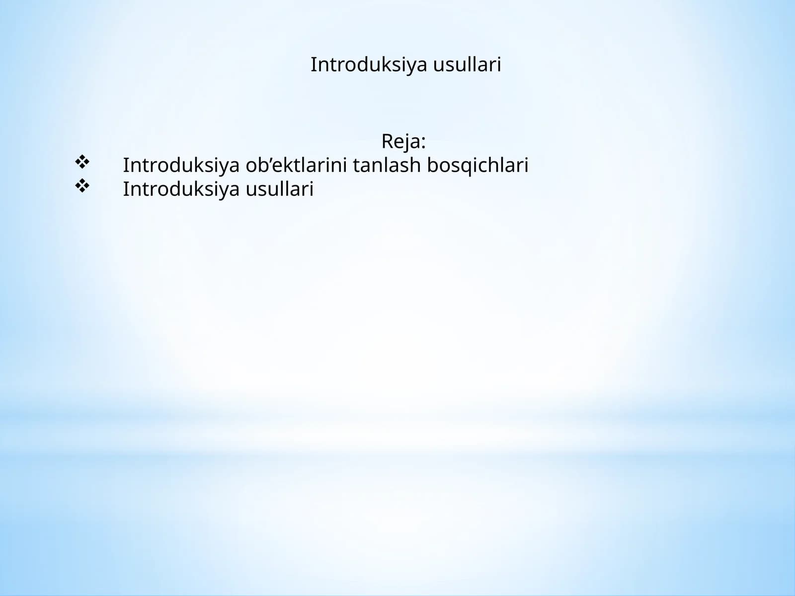 Introduksiya usullari
