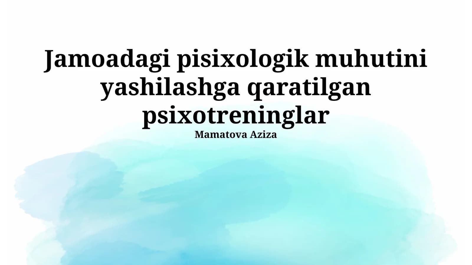 Psixologik iqlimni baholash va maqsadlar