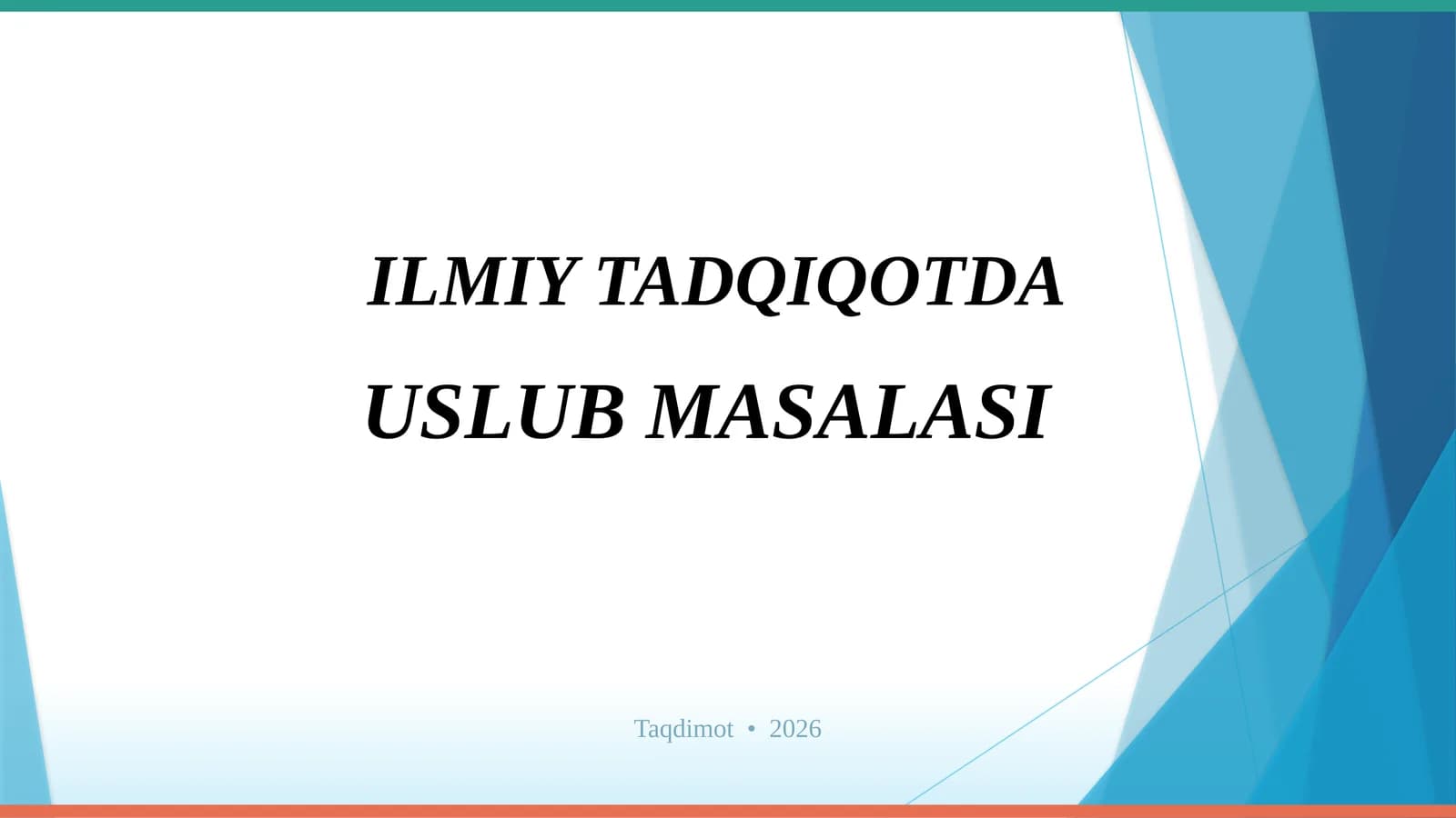 ILMIY USLUB TUSHUNCHASI
