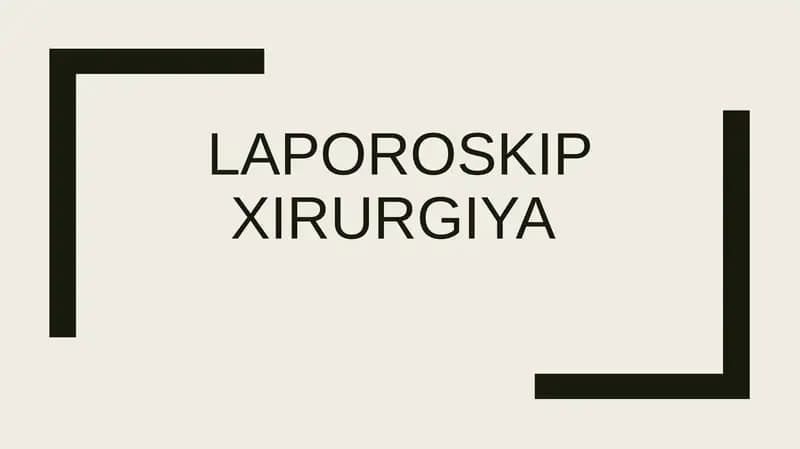 Laparoskopik jarrohlik