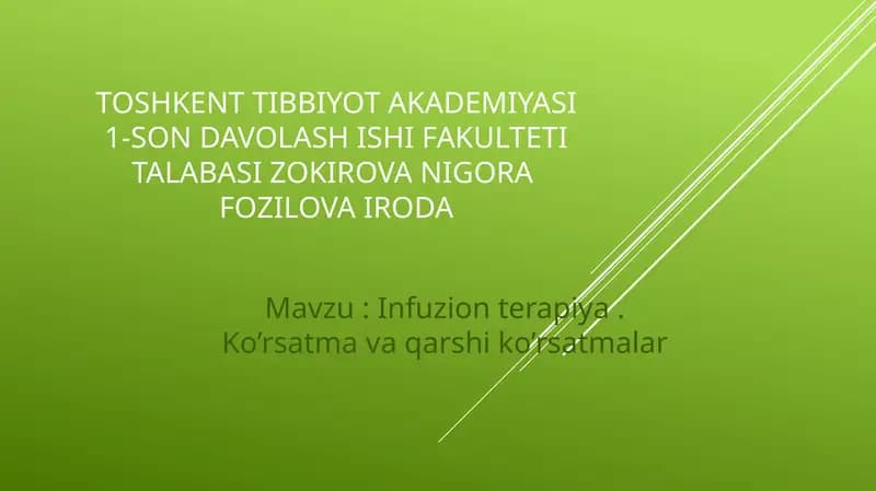 Infuzionterapiya