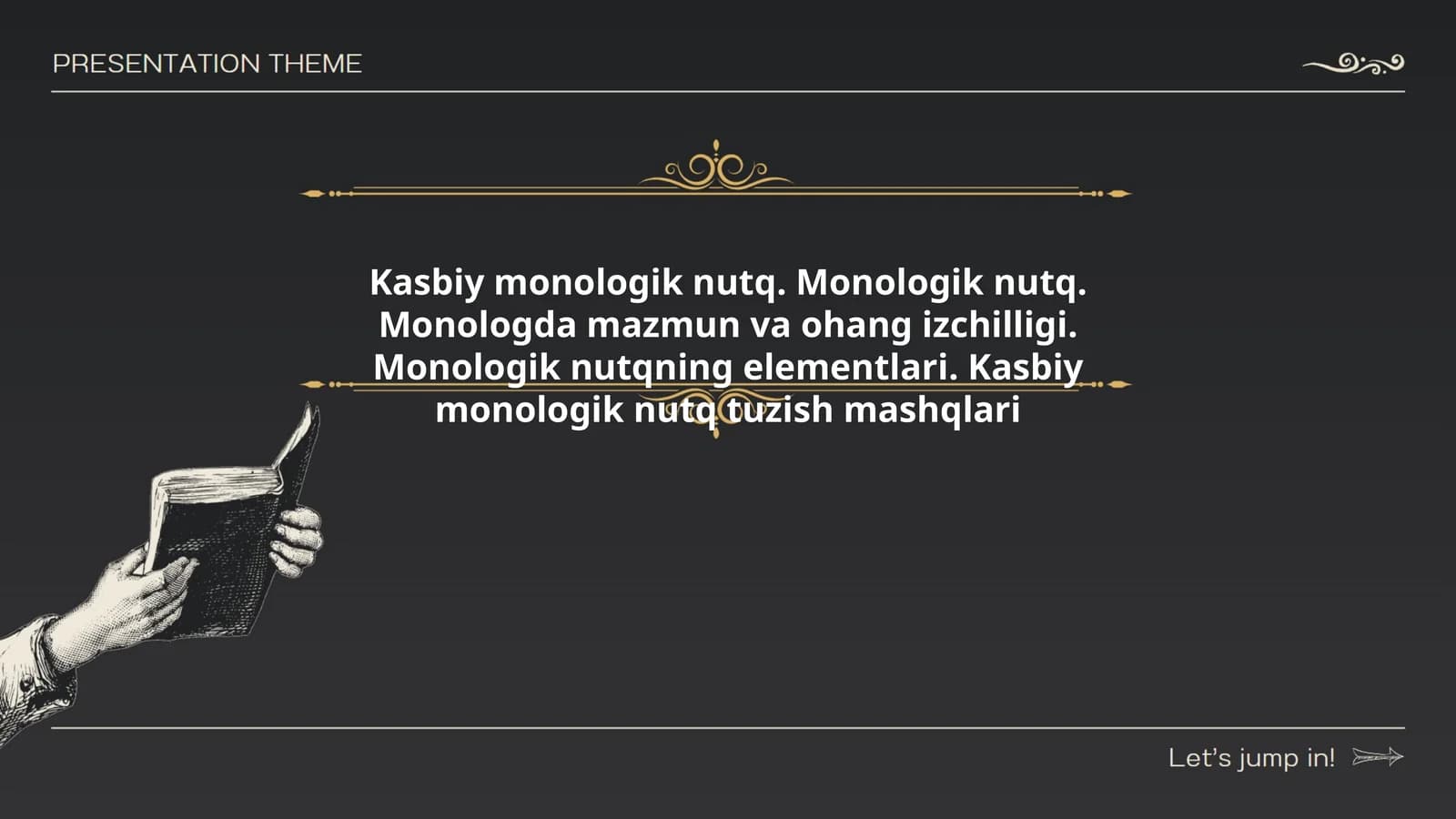 Kasbiy monologik nutqning mohiyati