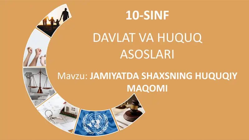 10-SINF DAVLAT VA HUQUQ ASOSLARI