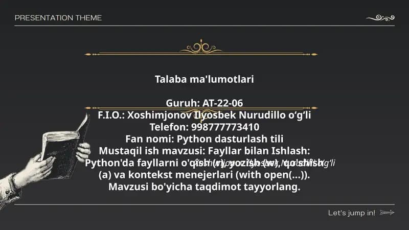 Python dasturlash tili