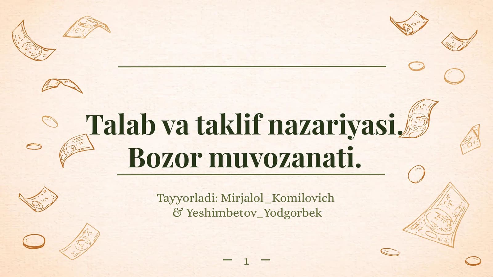 Talab va taklif nazariyasi