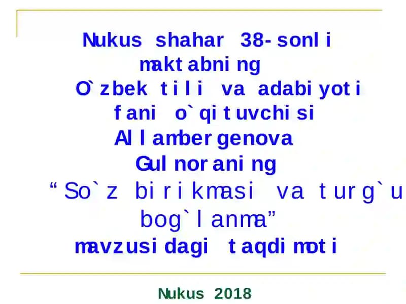 So`z birikmasi va turg`un bog`lanma