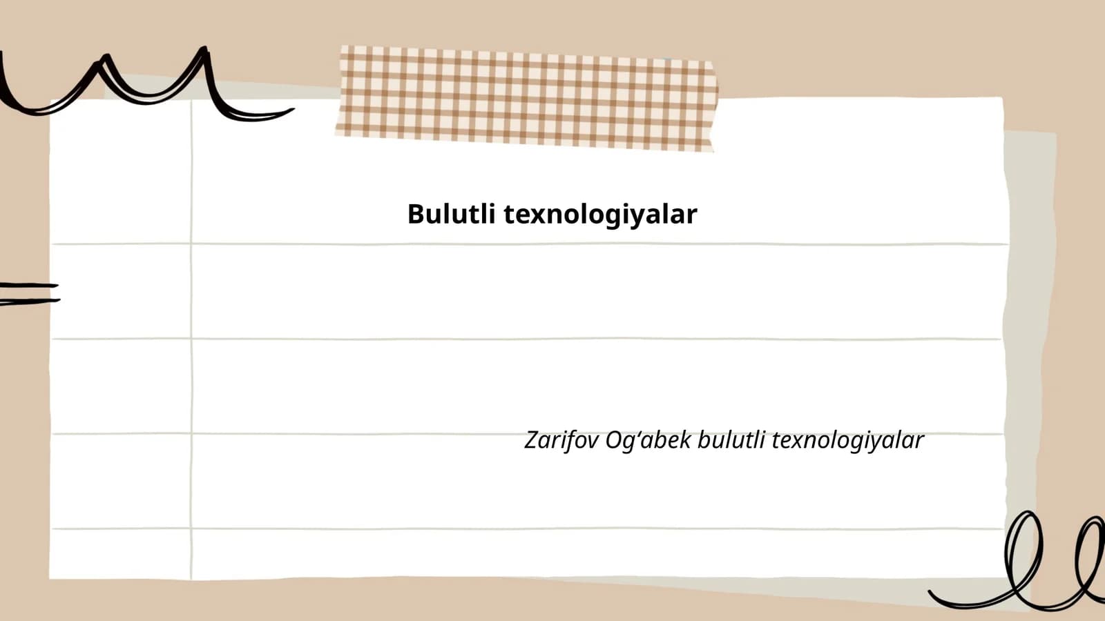 Bulutli hisoblash texnologiyalari