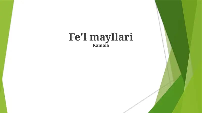Fe'l mayllari