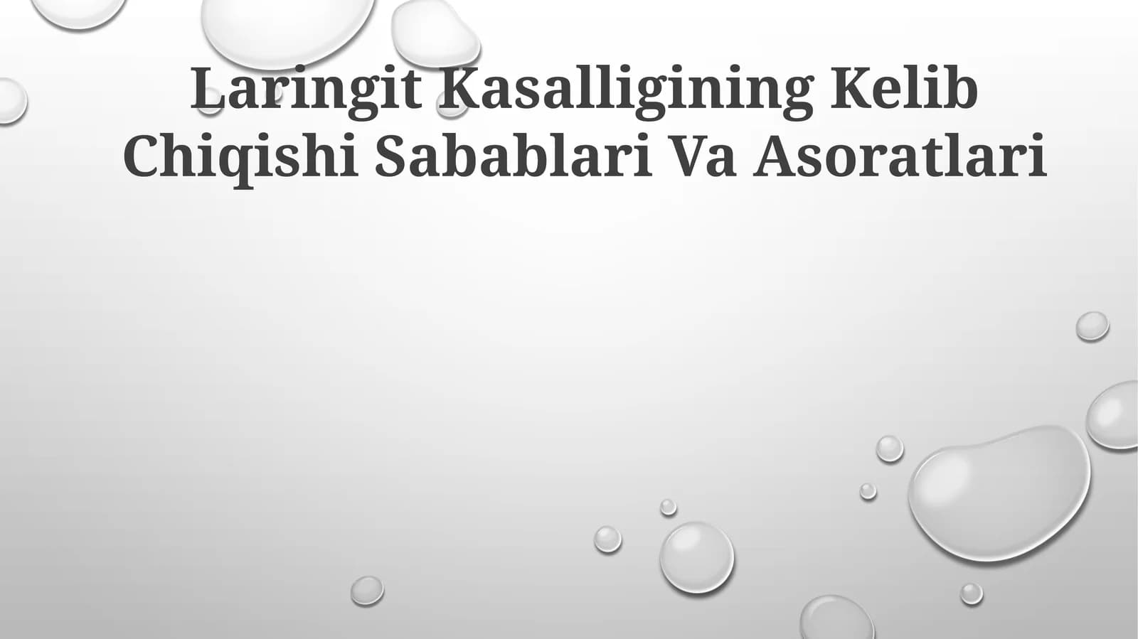 Laringit Kasalligining Kelib Chiqishi Sabablari Va Asoratlari