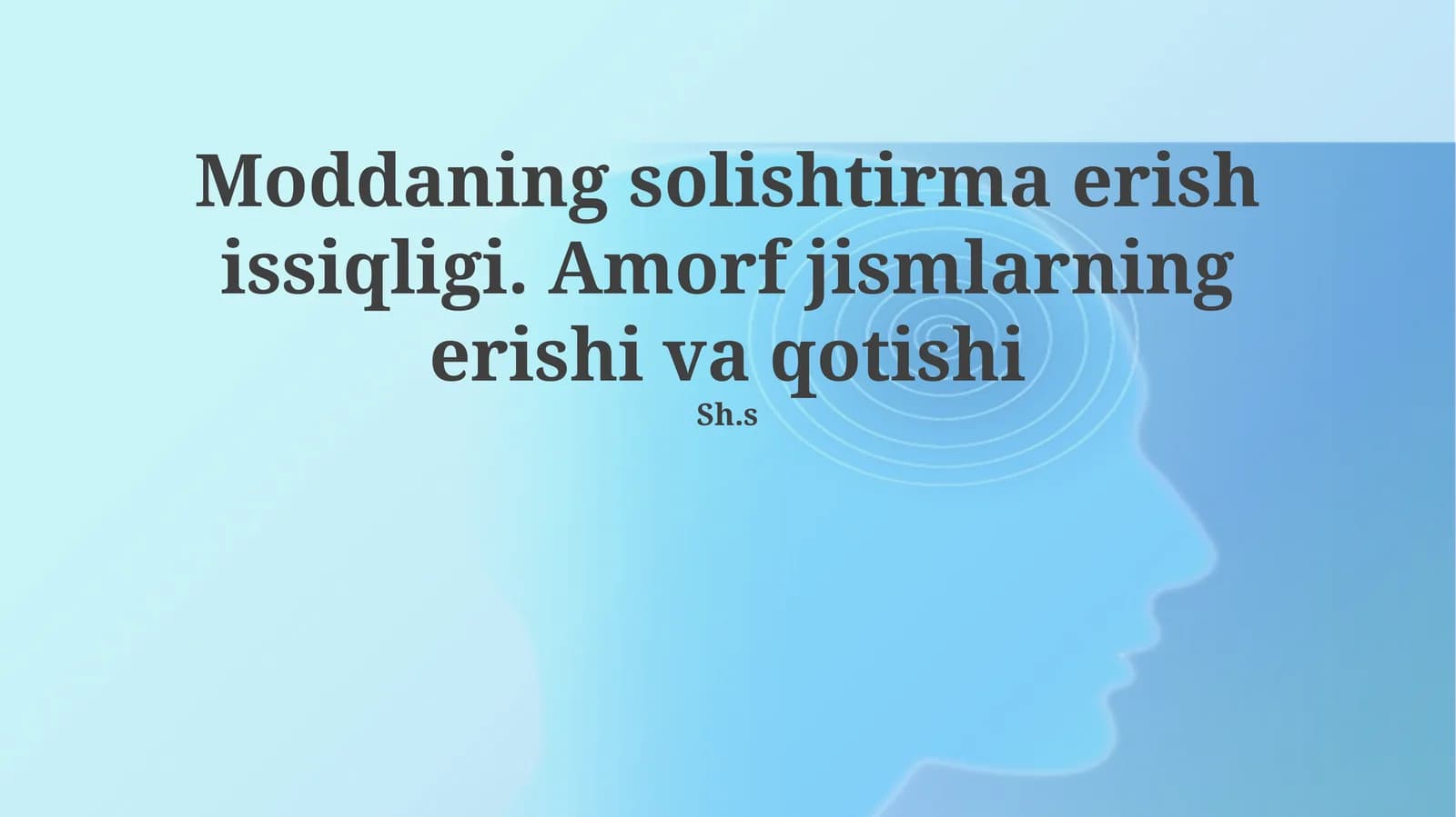 Moddaning solishtirma erish issiqligi
