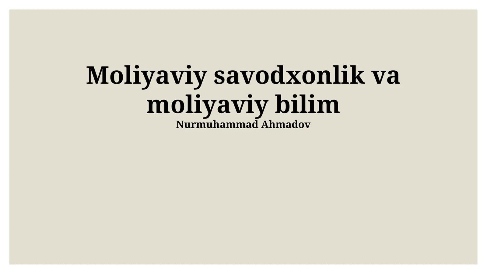 Moliyaviy Xavflar va Ularni Minimallashtirish