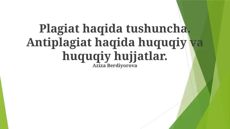 Plagiat haqida tushuncha