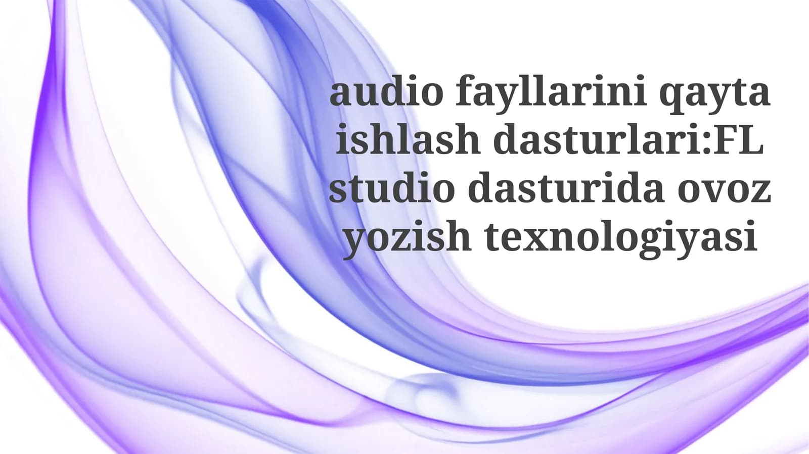 FL studiodasturida ovozyozishtexnologiyasi