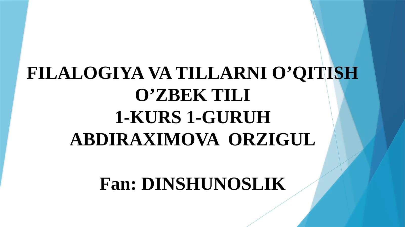 O’zbek tili 1-kurs 1-guruh