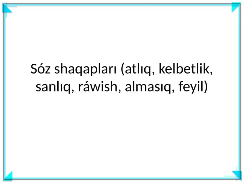 Sóz shaqapları