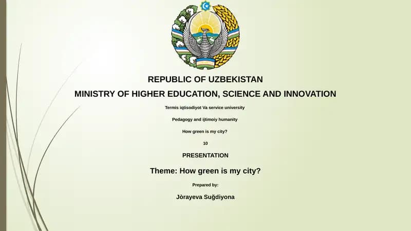 How green is my city?