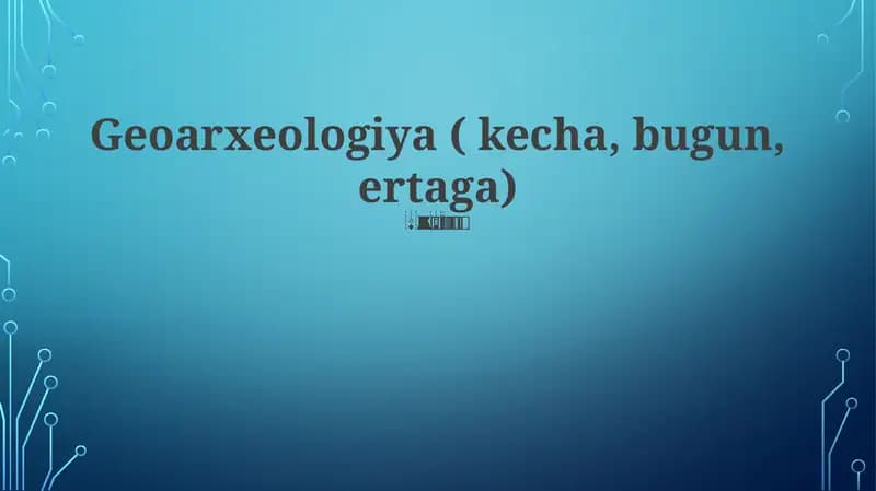 Geoarxeologiya