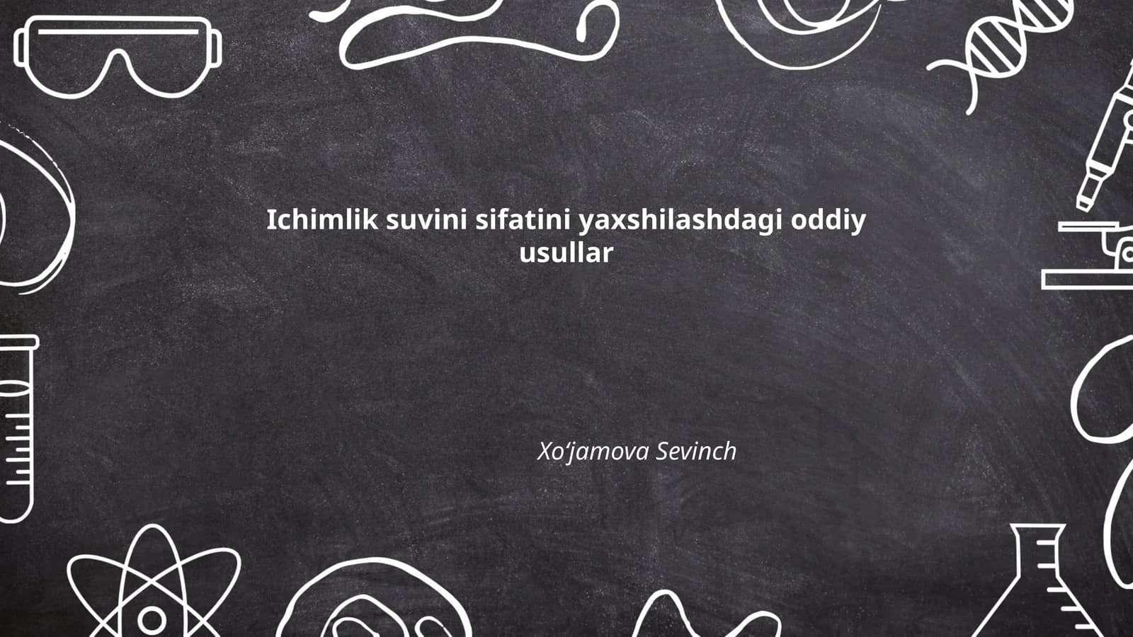 Toza ichimlik suvi manbalarini aniqlash