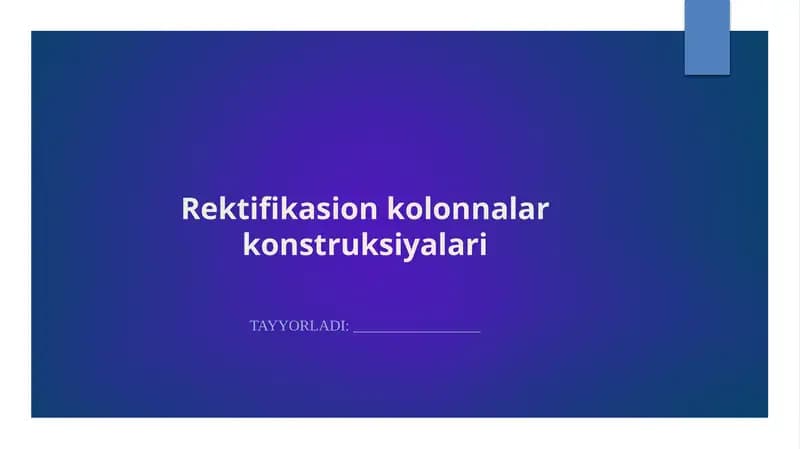Rektifikatsiya jarayoni va uning ahamiyati