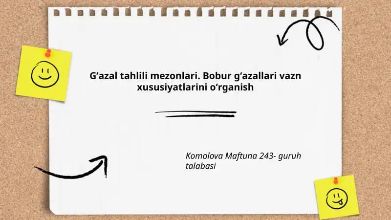 Gʻazal tahlili mezonlari