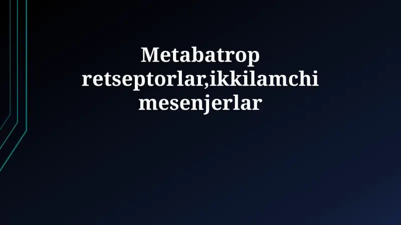Metabotrop retseptorlar
