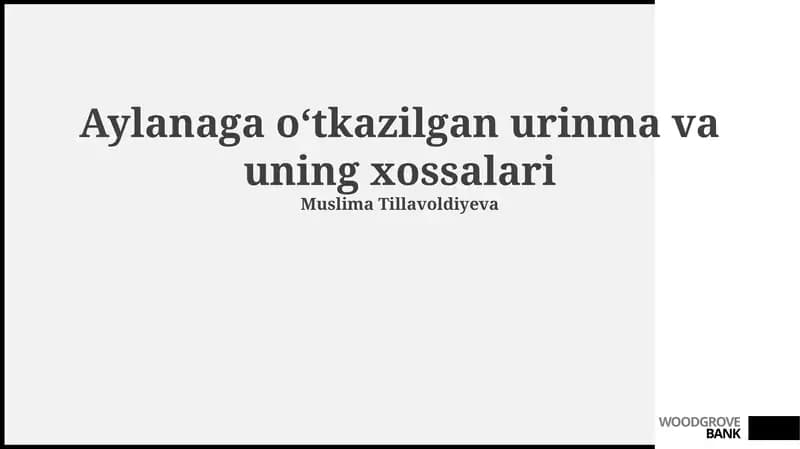 Aylana Yuzasi Va Uning Hisoblanishi