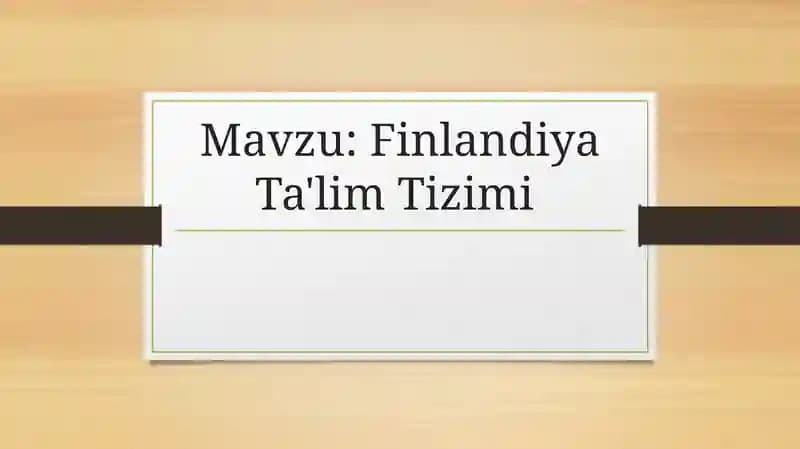Finlandiya Ta'lim Tizimi