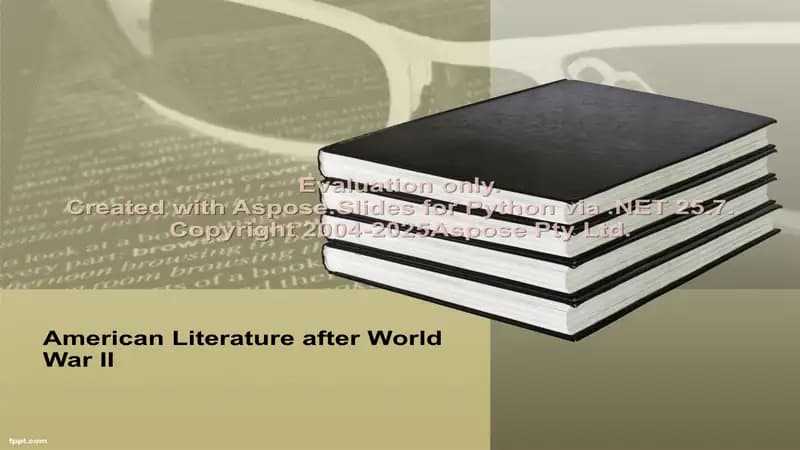 American Literature after World War II