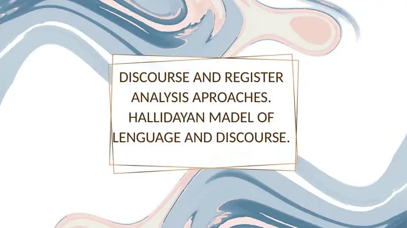 Discourse Analysis