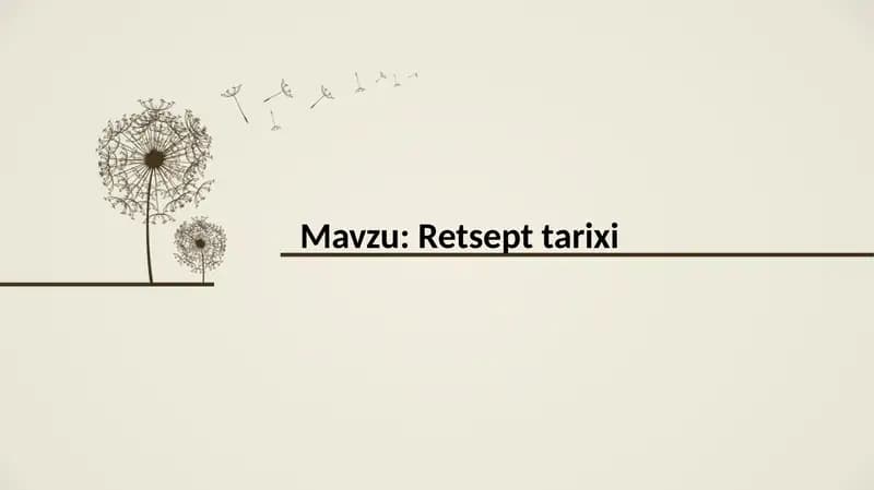 Retsept tarixi