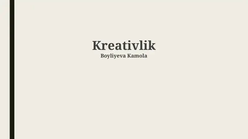 Kreativlik