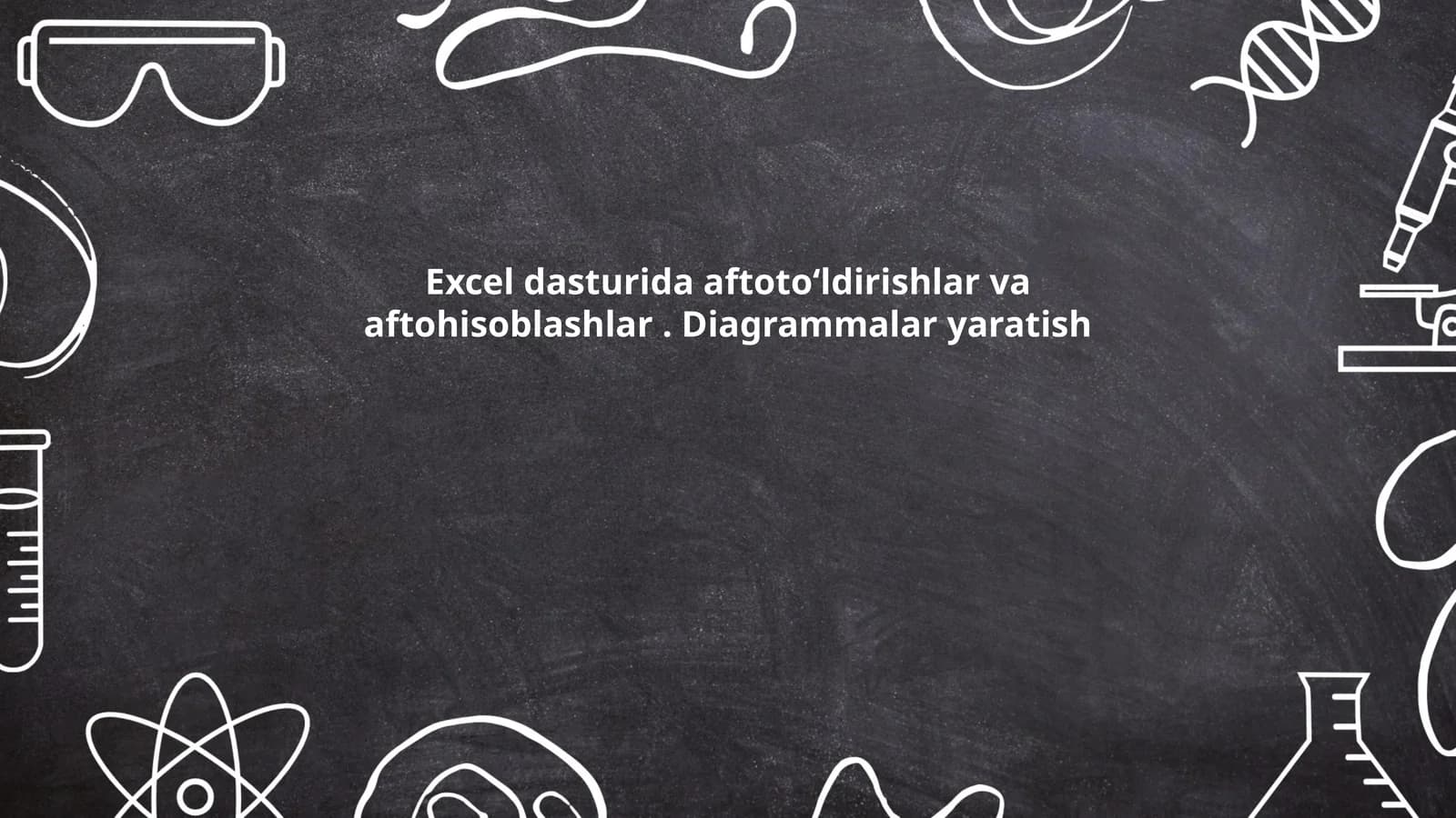 Excel dasturida avtotoʻldirish funksiyasi