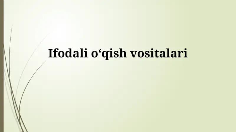 Ifodalioʻqishvositalari