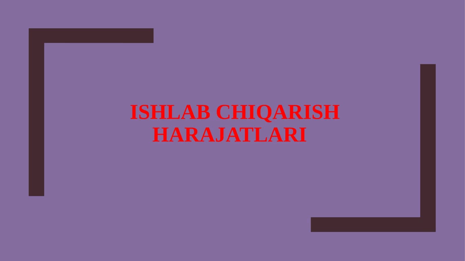 Ishlab chiqarish harajatlari