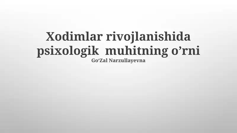Hamkorlik va jamoa ishlarini rivojlantirish