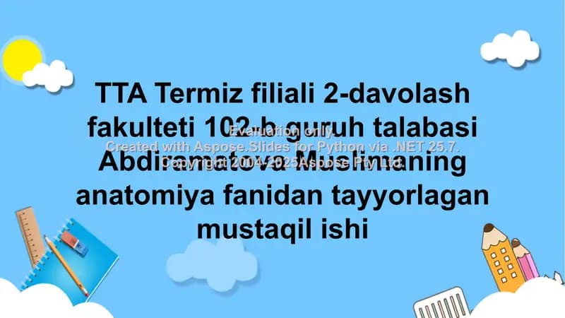 Ogʻiz boʻshligʻi va tishlar anatomiyasi