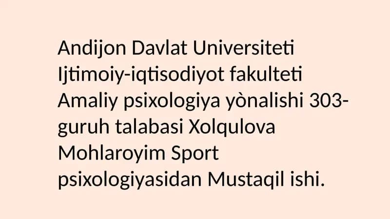 Sport psixologiyasi