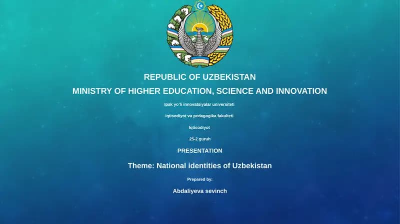 National identities of Uzbekistan