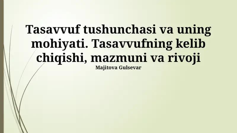 Tasavvufning turli maktablari
