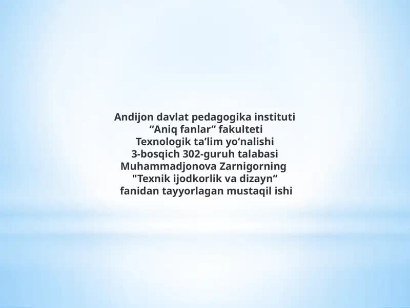 Texnologik taʼlim yoʻnalishi