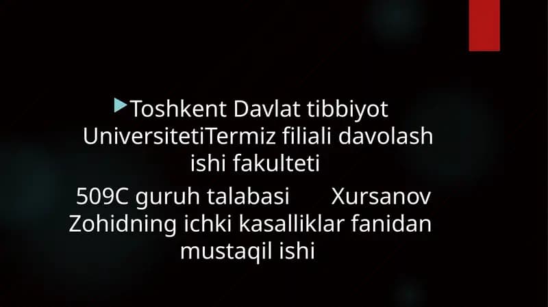 Buyrak kasalliklari laboratoriya diagnostikasi